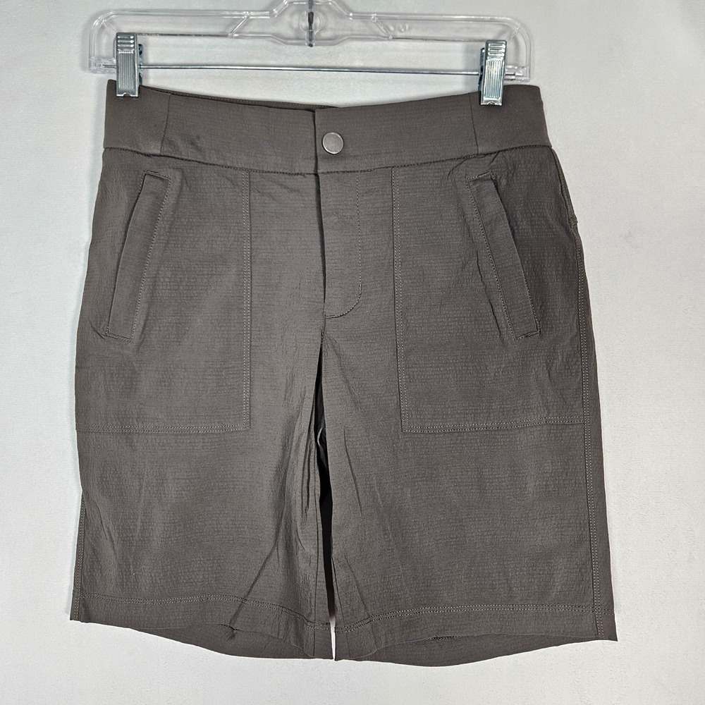 Athleta Trekkie North Shorts Womens 0 Gray Hiking Outdoor Active Gorpcore Travel